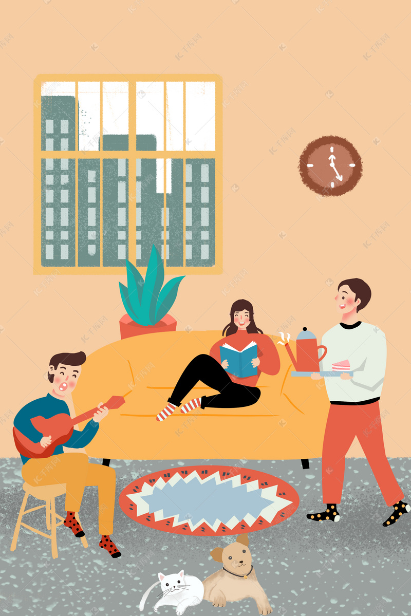 温馨音乐朋友聚会海报背景图片免费下载_广告