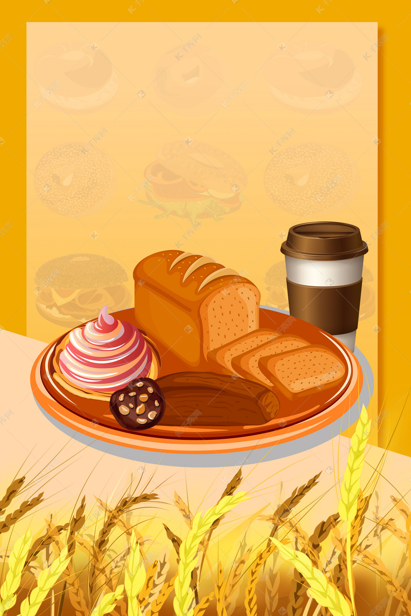 美食周边美食背景图片免费下载_海报背景/psd面包豫园广告图片