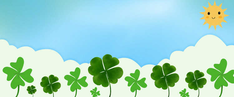 幸运四叶草绿色环保背景图banner背景图片免费