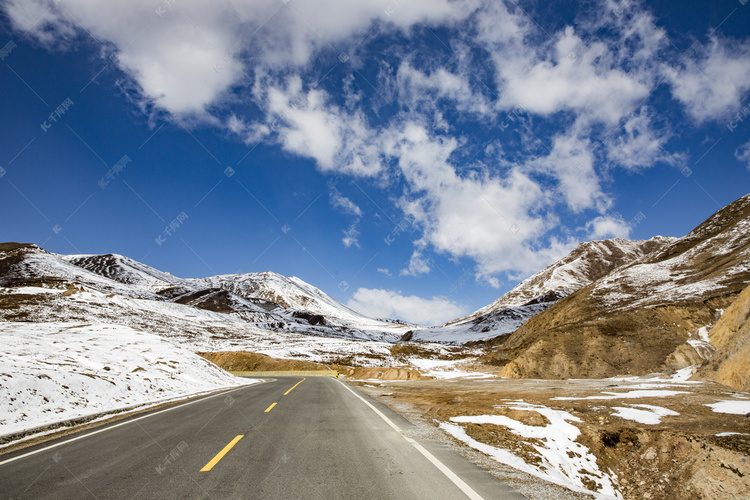 景区雪和山摄影图