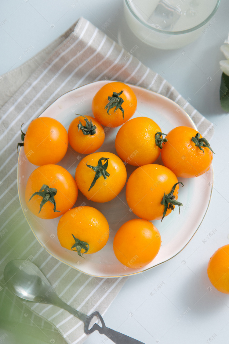 水果黄番茄摄影图