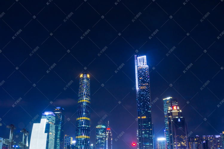 高楼城市夜景摄影图