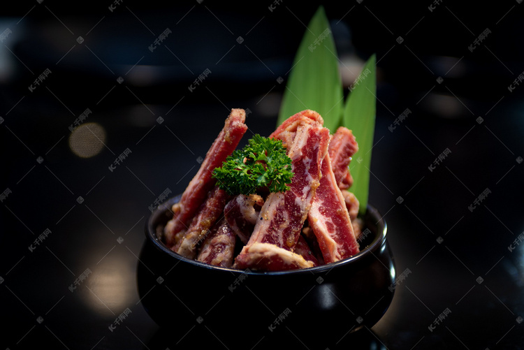 韩式烧肉摄影图