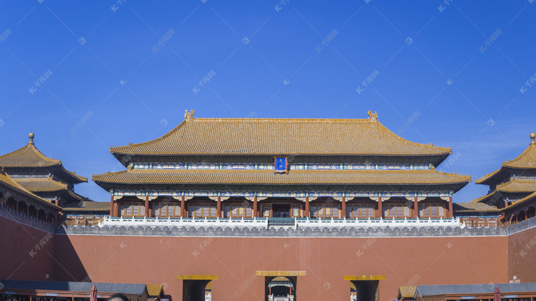 天安门古代建筑广场故宫正门午门建筑群摄影图