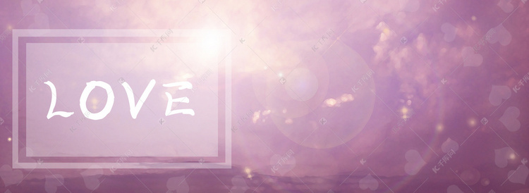 霓虹情人节爱心banner