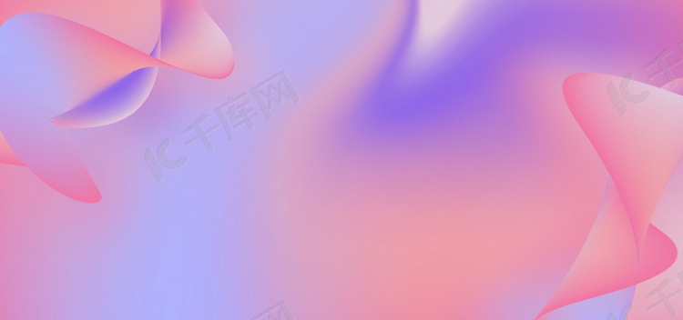 唯美清新镭射风渐变通用banner