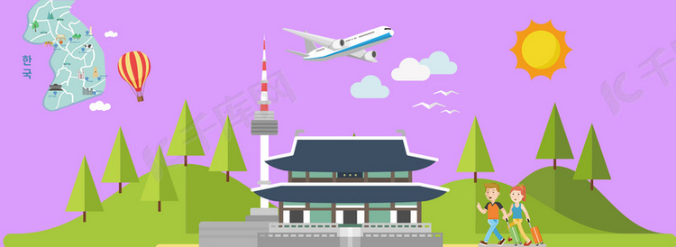 新婚夫妻日本旅行banner背景图