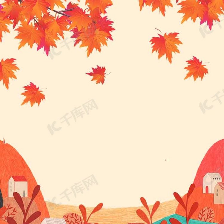 树叶秋天素材背景