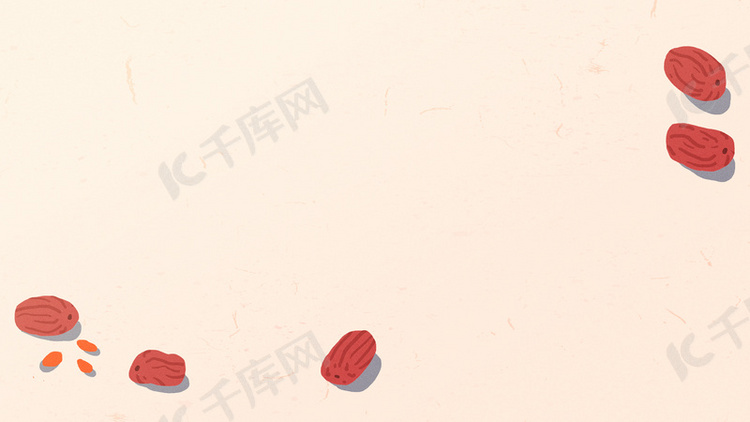 红枣枸杞甜品海报背景