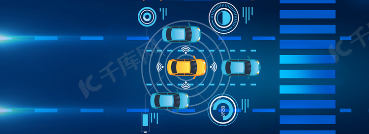 汽车科技车联网合成智能汽车