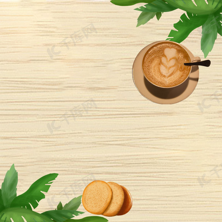 食品饼干咖啡下午茶宣传海报背景