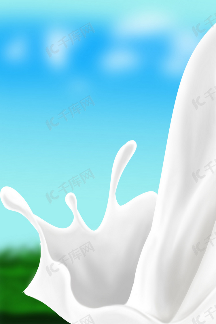 牛奶白色奶花飞溅H5背景
