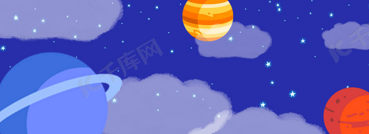 卡通宇宙星球banner