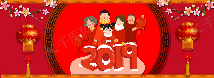 2019 猪年背景图片