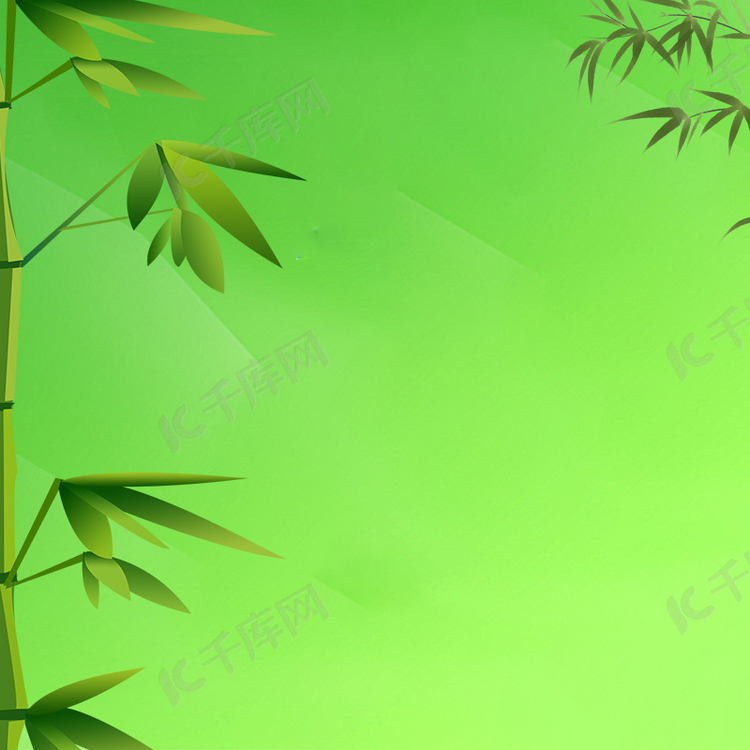 绿色竹林装修PSD分层主图背景