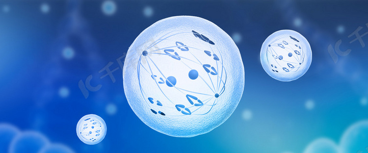 蓝色研究医学基因细胞背景