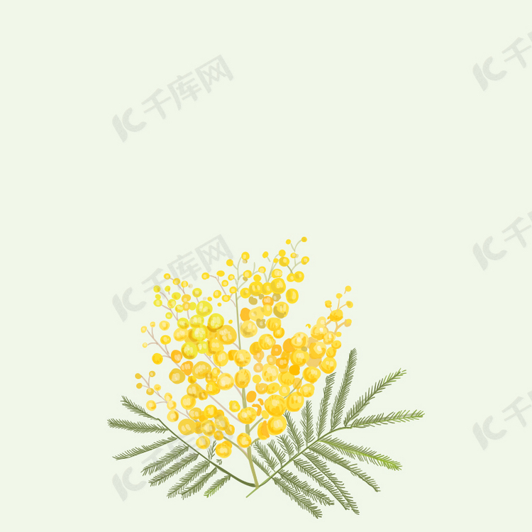 水彩黄色花朵背景