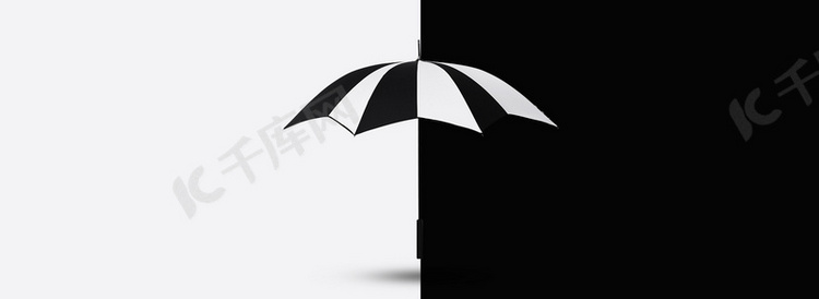 黑色创意雨伞背景