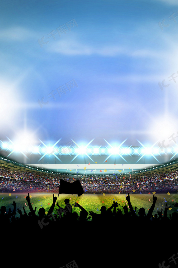 欧洲杯体育赛事足球背景图片