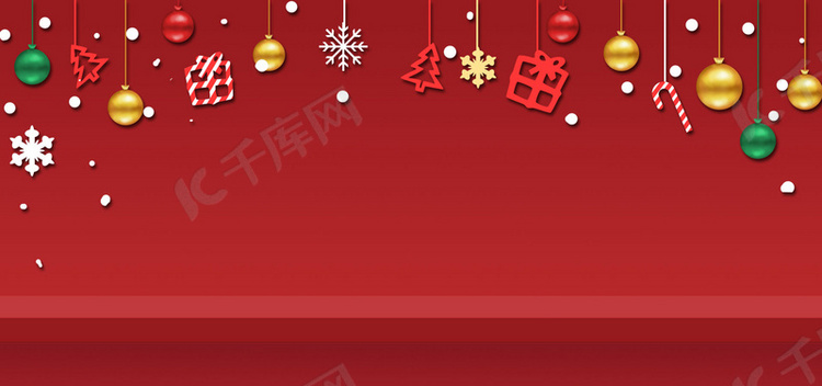 卡通圣诞装饰橱窗海报背景