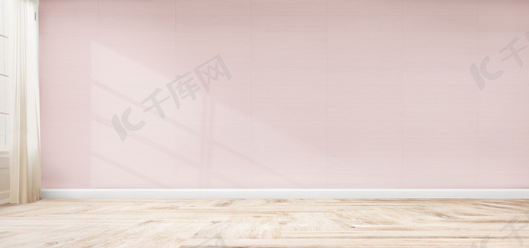 简约粉色墙面地板家居banne