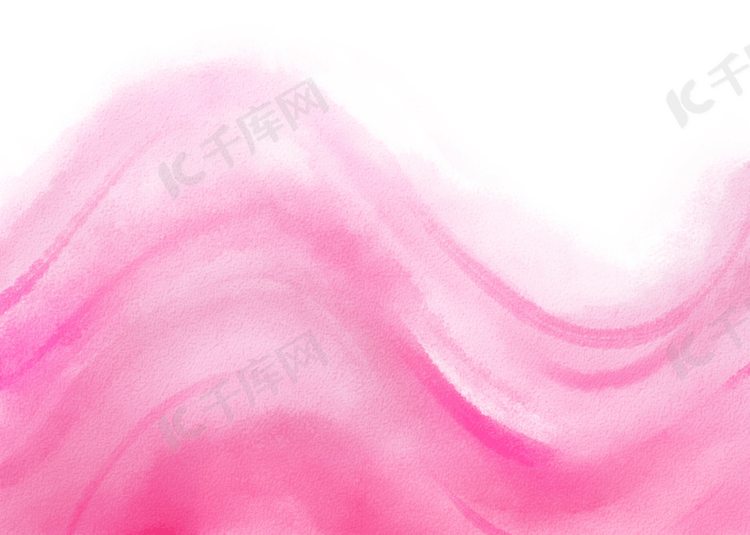 粉色波浪水彩唯美壁纸