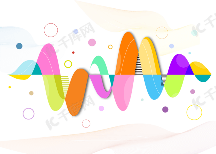抽象波浪彩色商务背景抽象曲线