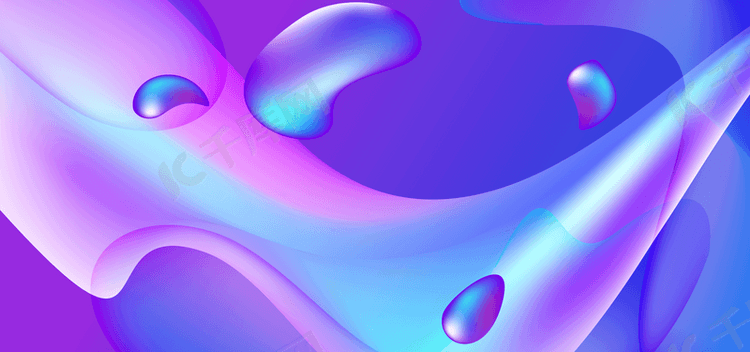 蓝紫色渐变流体抽象背景