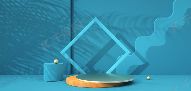 简约背景几何清新c4d