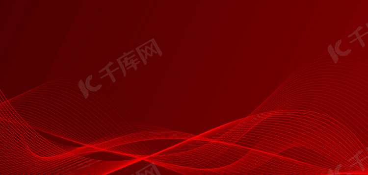 科技线条红色商务banner