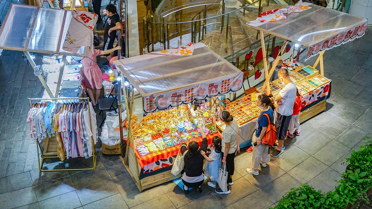 上海集市摊位摄影图