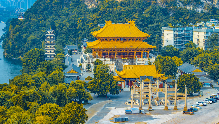 柳州文庙全景图摄影图