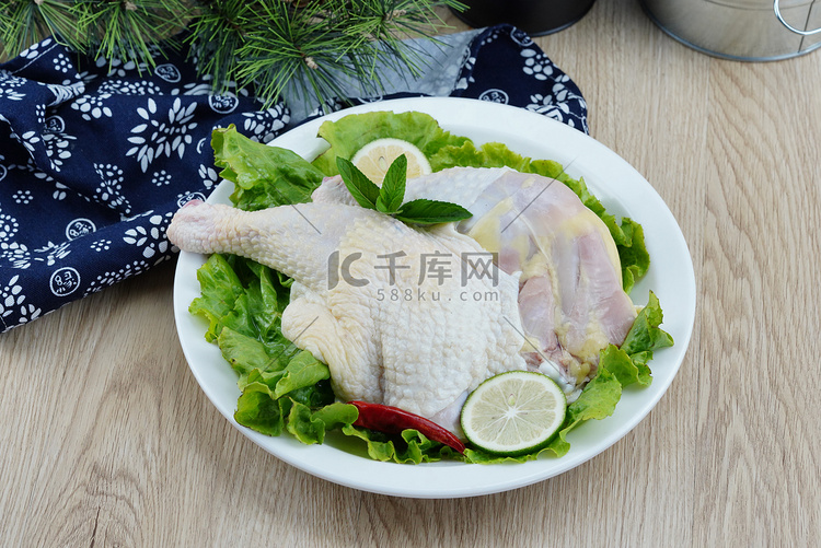 餐饮食材鸡肉摄影图