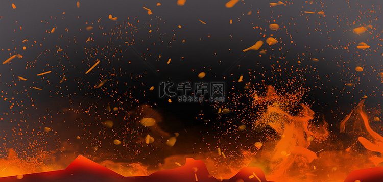 游戏主题火焰黑色大气背景