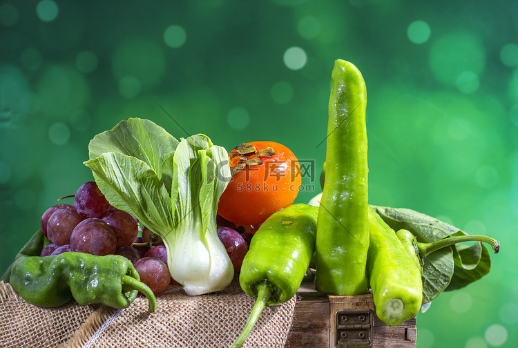 蔬果棚拍蔬菜摄影图配图