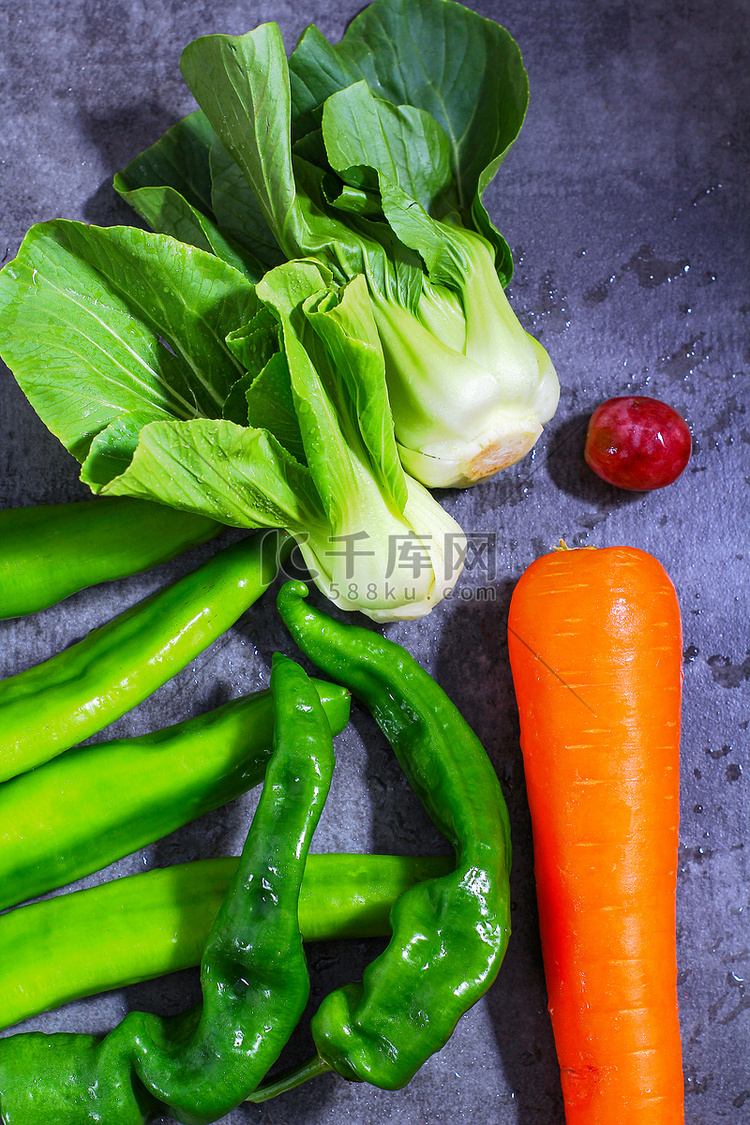 蔬果棚拍蔬菜多个物体创意摄影图