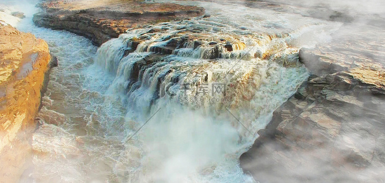 黄河河水黄色摄影合成背景