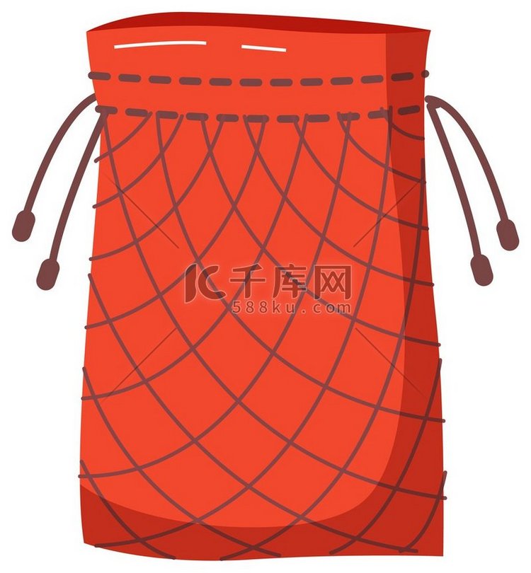 环保抽绳红色包包用于携带物品的