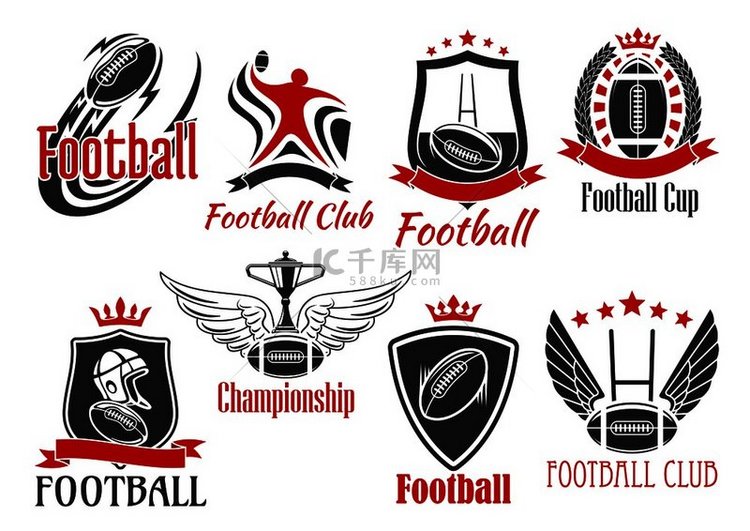 美式橄榄球和橄榄球运动徽章包括