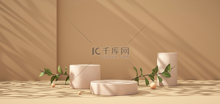 电商展台立体底座c4d