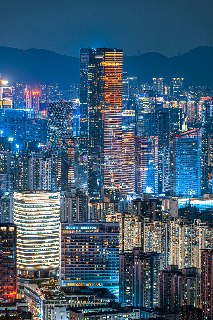 城市夜晚深圳夜景摄影图配图