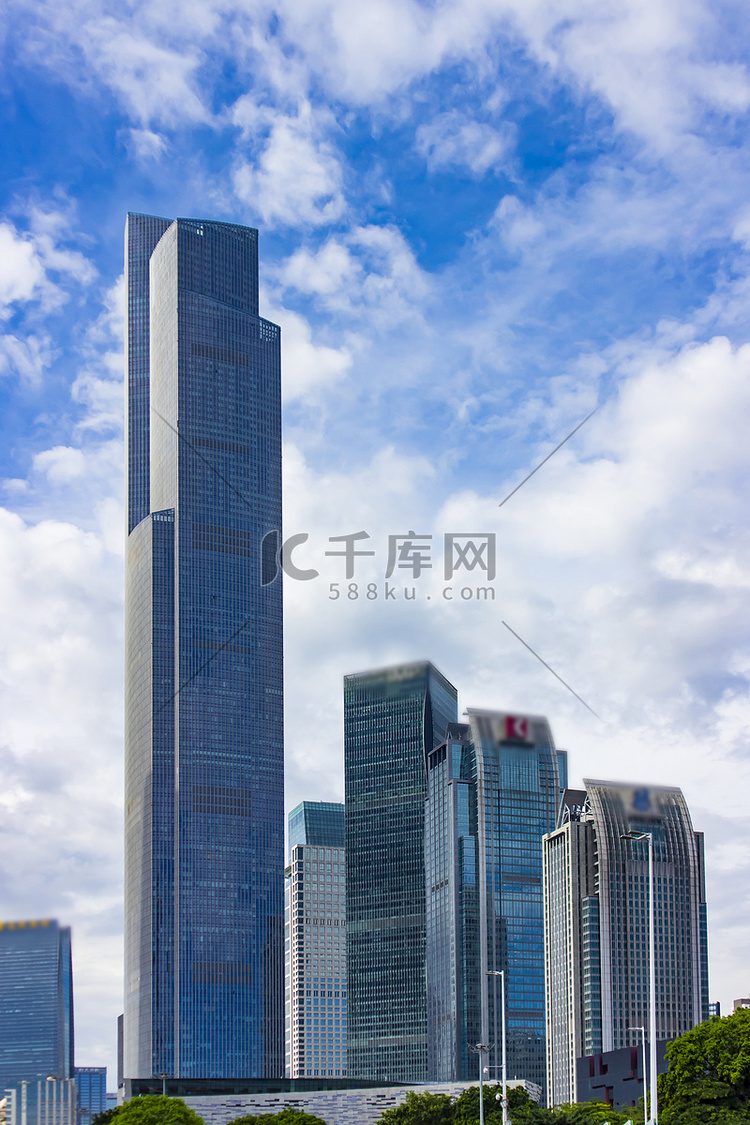 广州城市风光高楼大厦现代建筑高