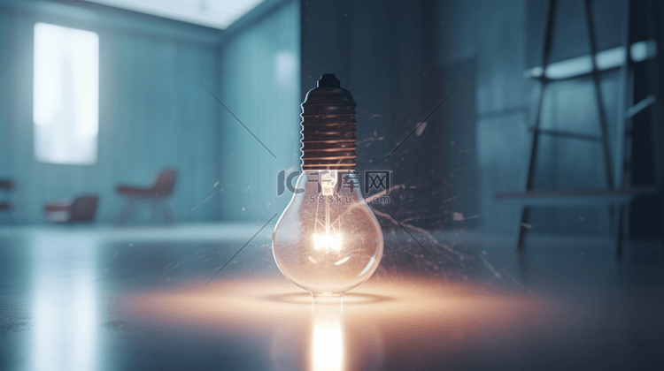 创意电灯发明想法广告背景