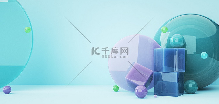 玻璃c4d质感背景