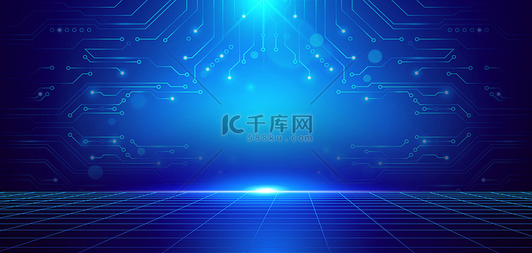 商务科技线条数据蓝色大气科技感