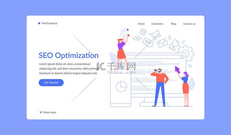 seo 优化登陆页面，团队合作内容。