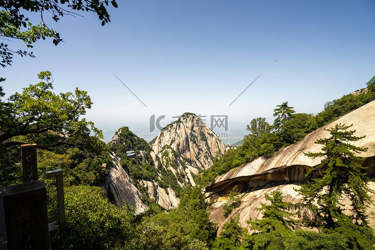 华山风景区白天华山的山户外无摄