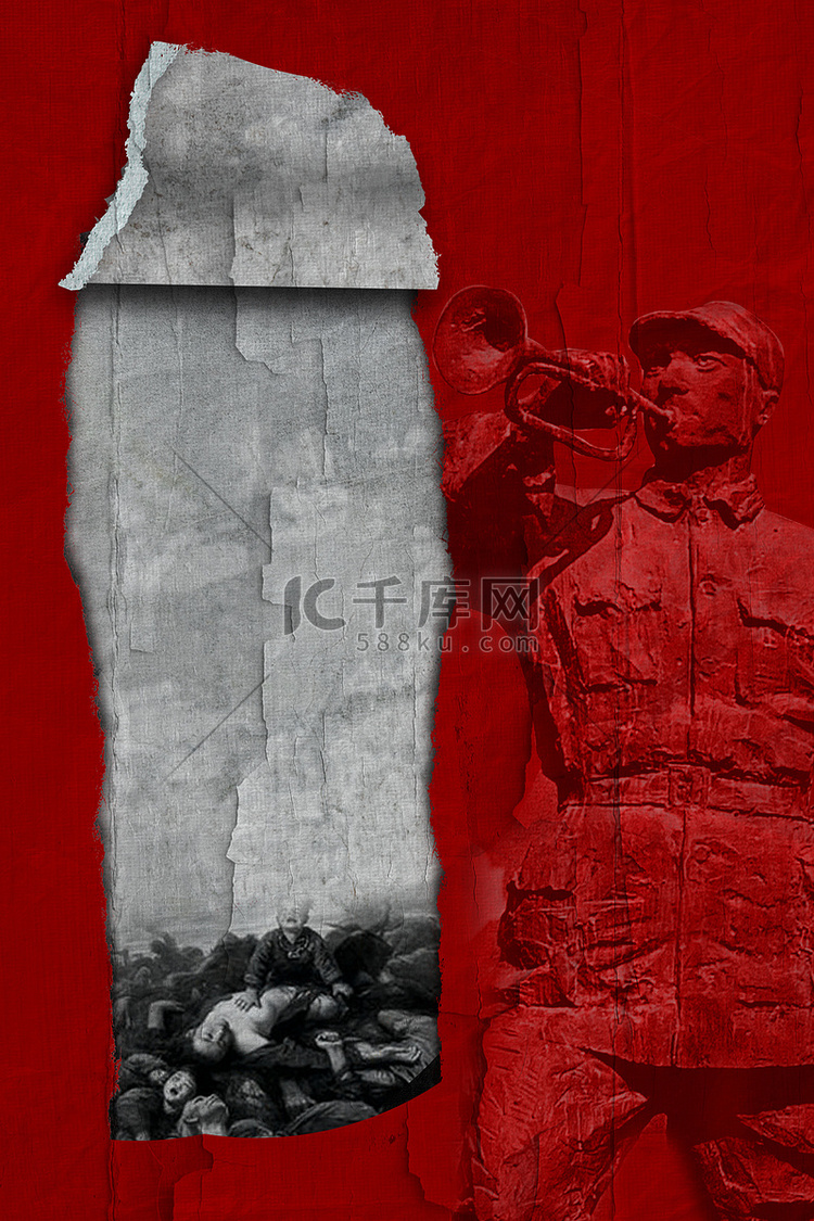纪念日背景红军纪念碑