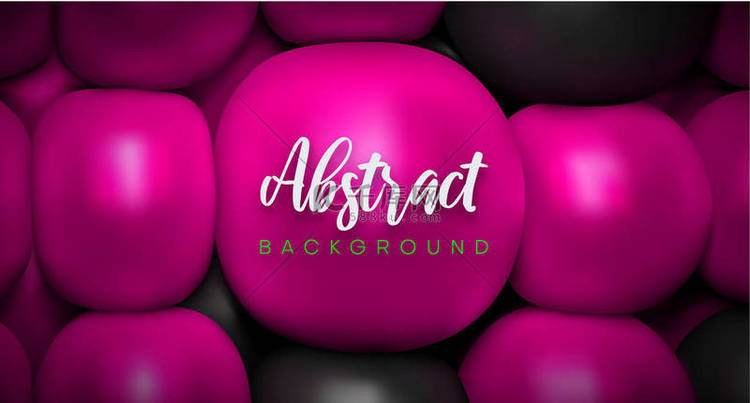 创意抽象背景与粉红色光泽3D球. 
