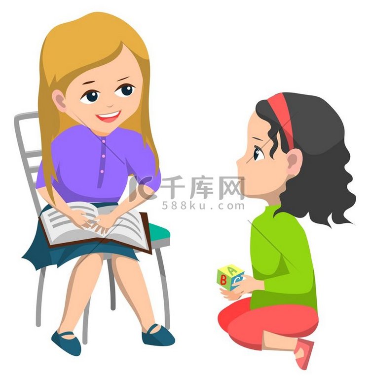 同学矢量孤立的孩子在说话幼儿园